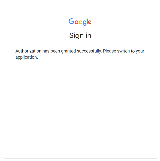switch to the application