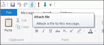 Attach media files as attachments when sending email