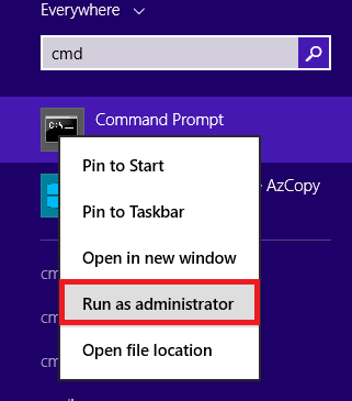 Run as administrator