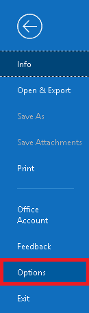 Microsoft Outlook application interface