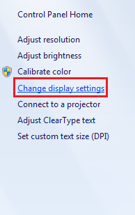 Change display settings