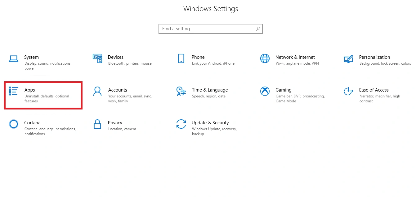 open app setting