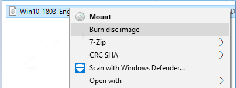 Burning an ISO image to disk