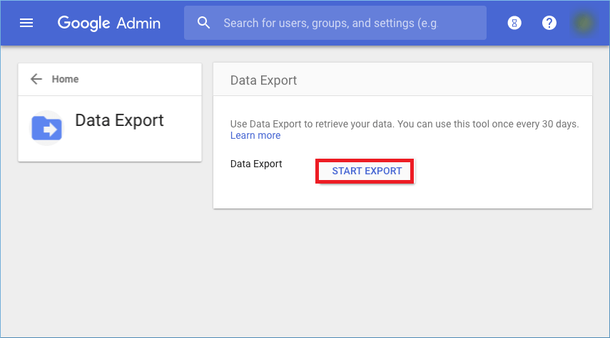 Start Export