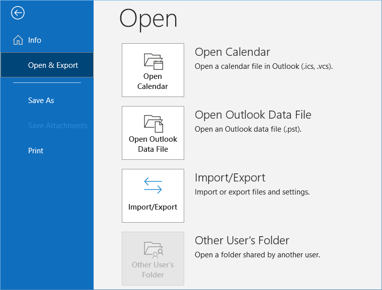 Select Import/Export