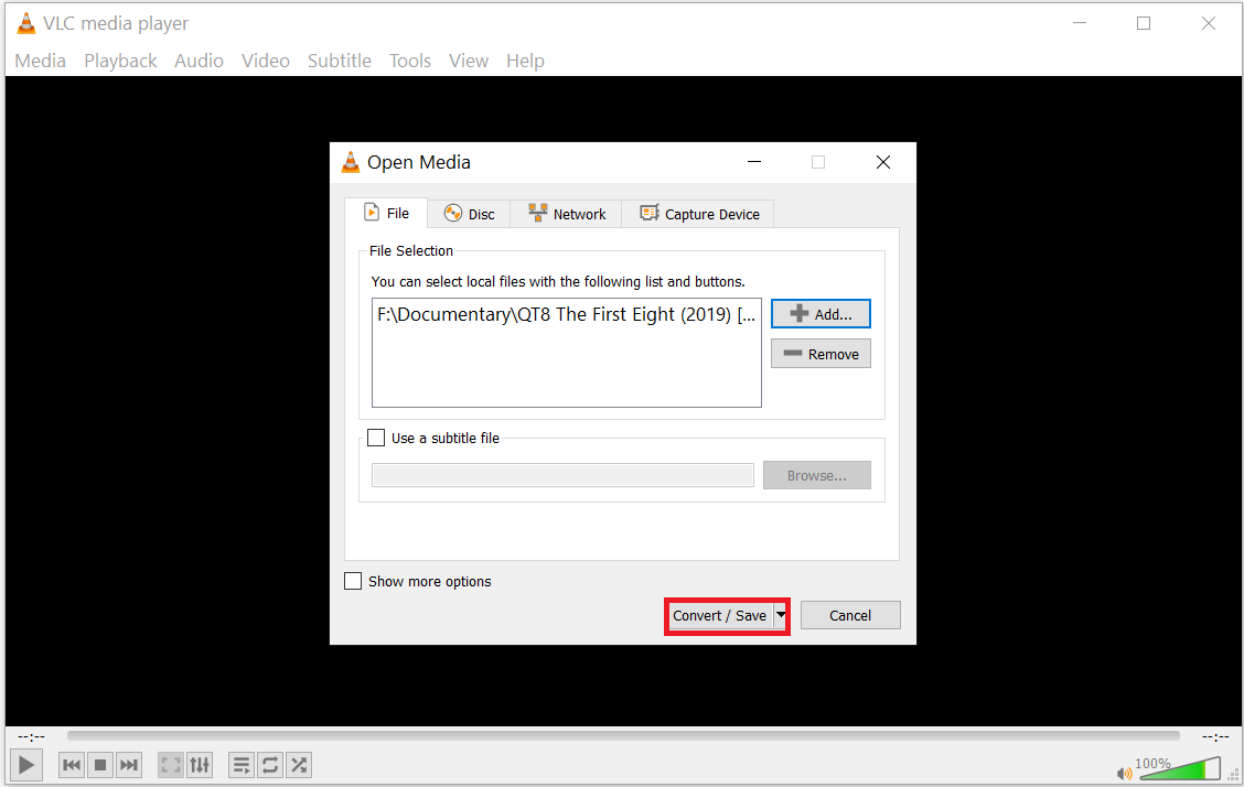 click Convert/Save option