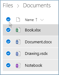 select all the files present in the folder you can use the circular checkbox