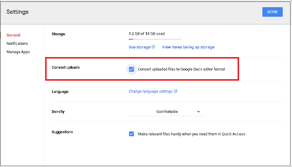 Google Drive users can turn on a setting