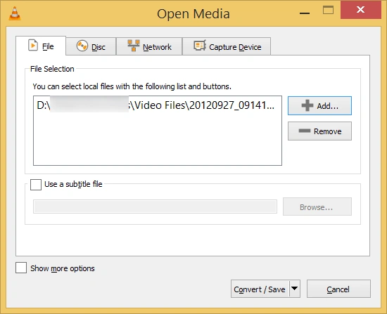 click convert-save option