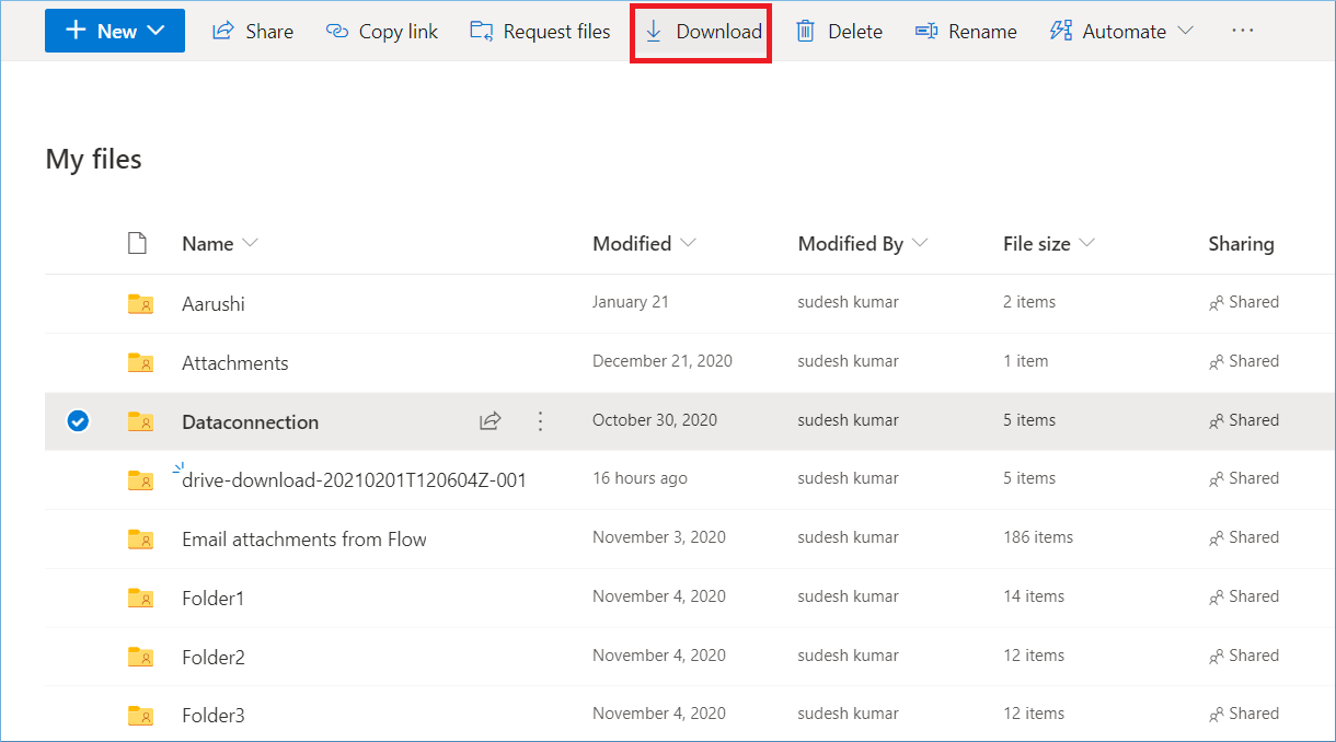 login into your OneDrive account