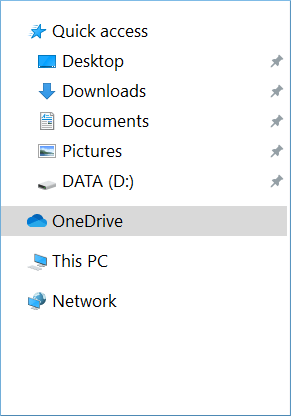 OneDrive folder