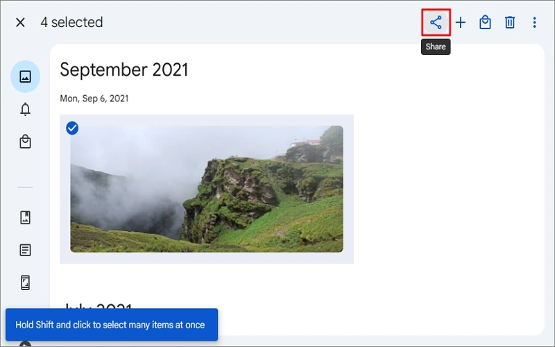 click share