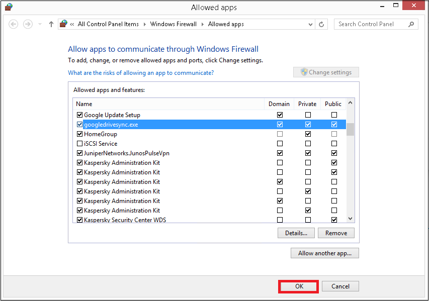 Search for the Google Drive backup and sync exe