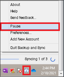 Click on the App icon and then 3 dots on the top right select the Pause