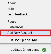 select Add New Account