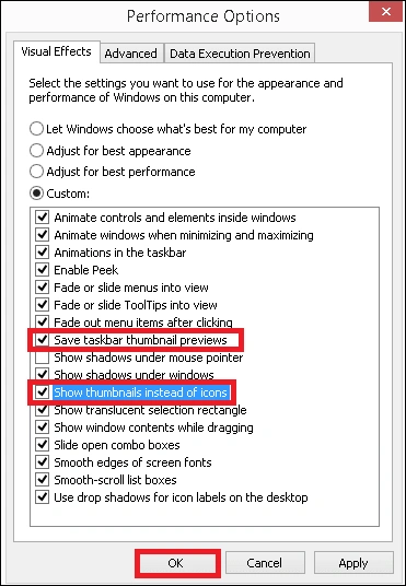 save taskbar thumbnail previews
