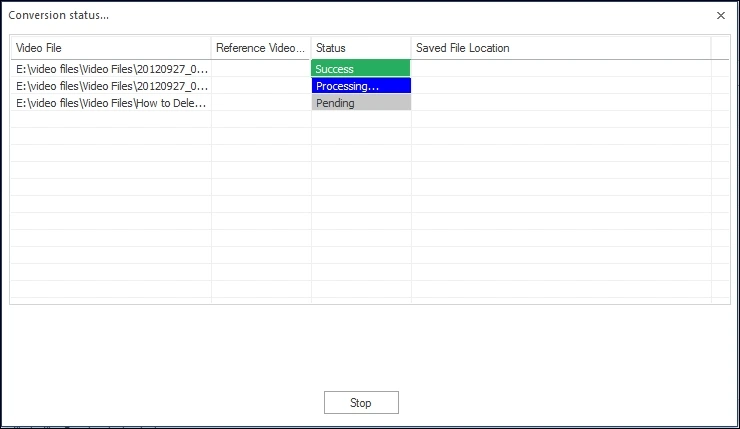 tool will start conversion