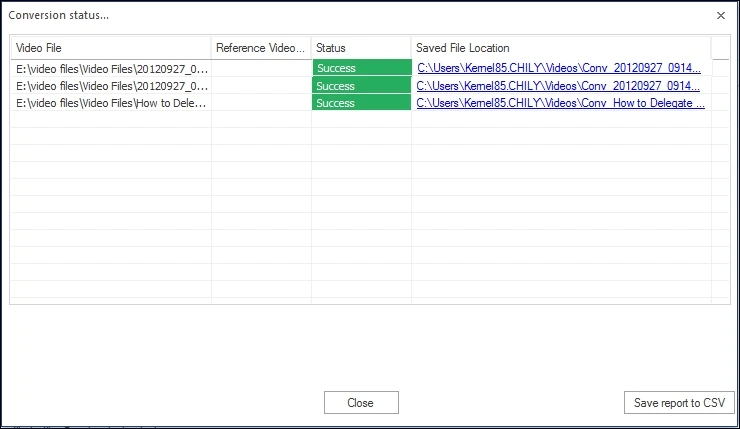 conversion process completed
