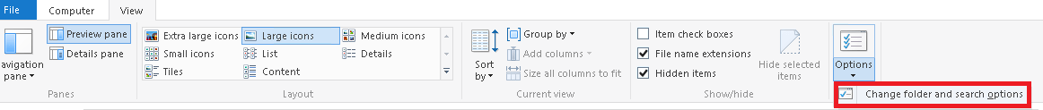 Click on the View menu from the top bar