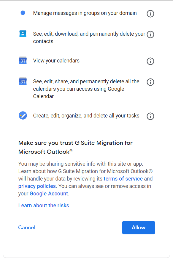 Enable G Suite Sync for Microsoft Outlook