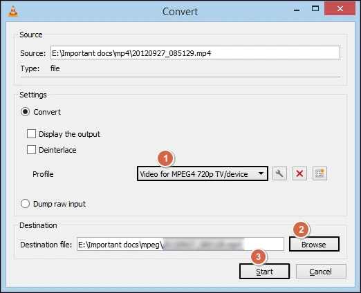 start conversion process