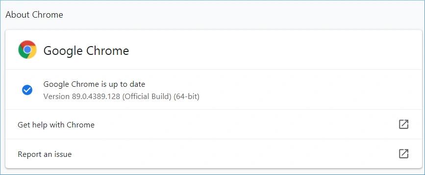chrome is up-to-date