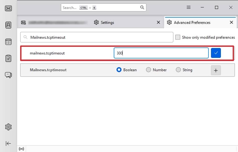 Search for Mailnews tcptimeout
