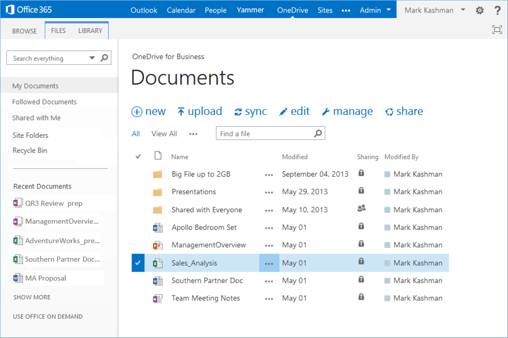 onedrive for business mac sharepoint
