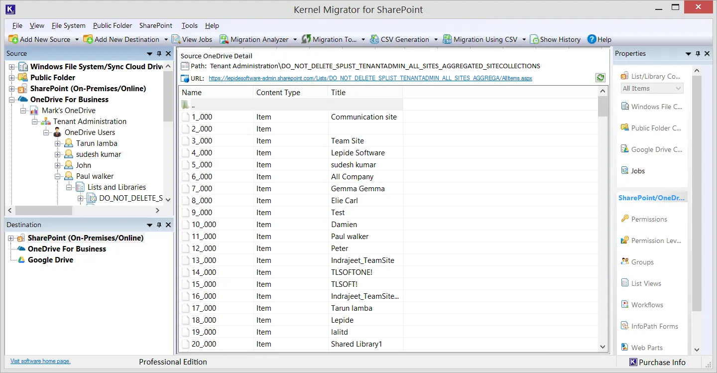 Kernel Onedrive Migration