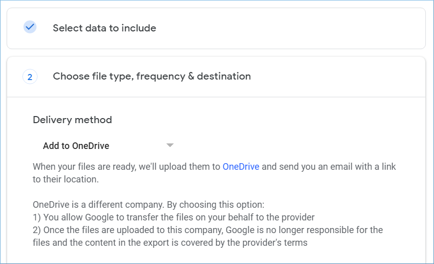 Choose Add to OneDrive