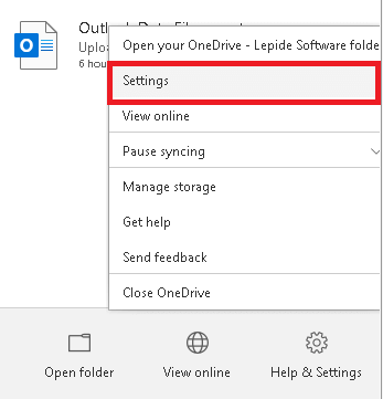 Click Help & Settings