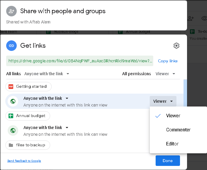 share permission for each file