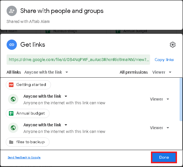 complete the public sharing of files