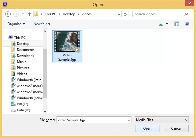 click on open