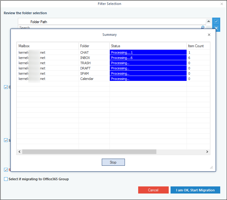 view the migration process