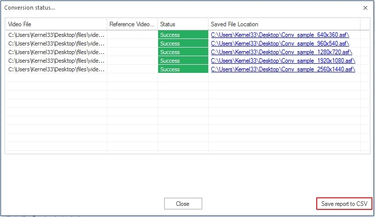 save report to csv