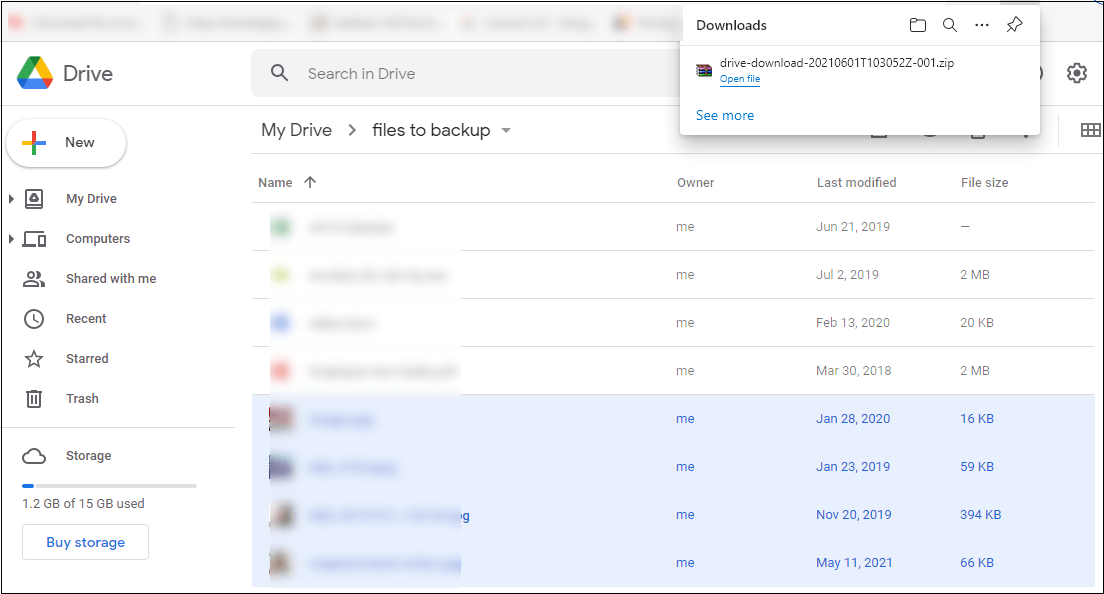 view downloaded image files