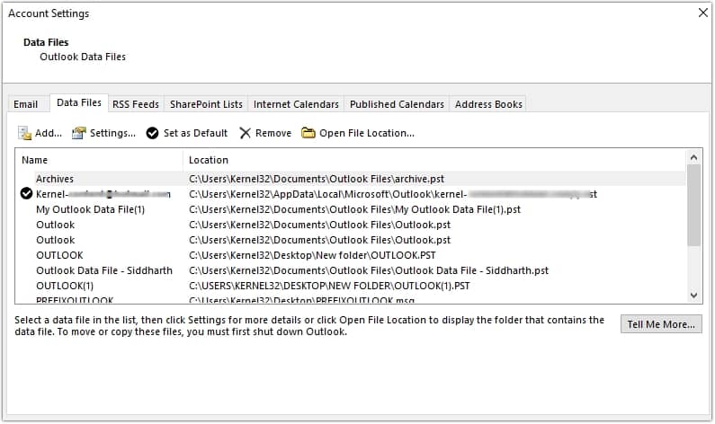 Click on Add under Data Files and rename the file