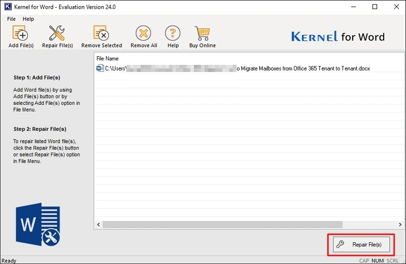 repair files