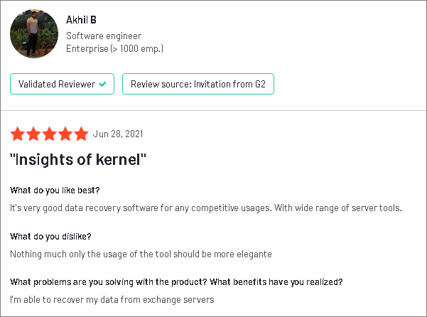 Review from G2