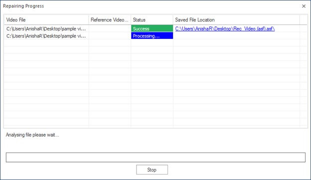 click on Save file to CSV