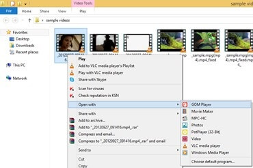 right click on the video and open it with some other video player that is well suited to all kinds of video format