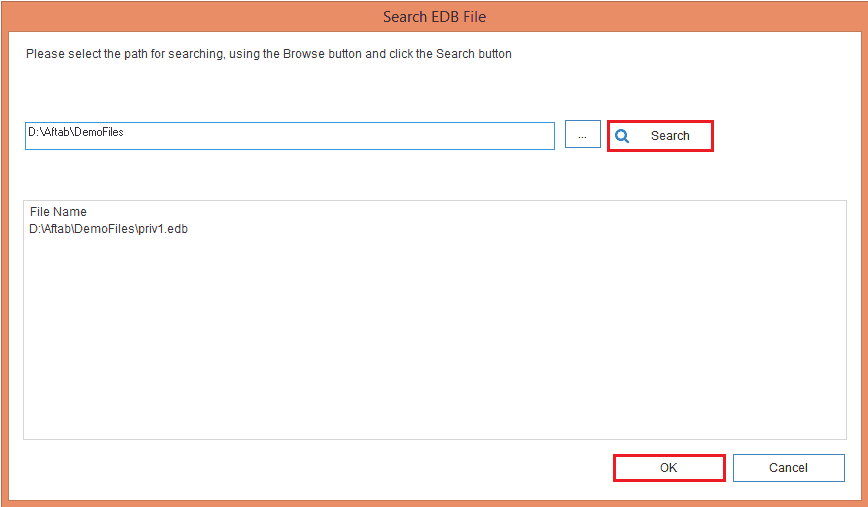 Automated Search for EDB File