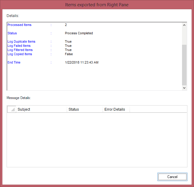 Migration Logs