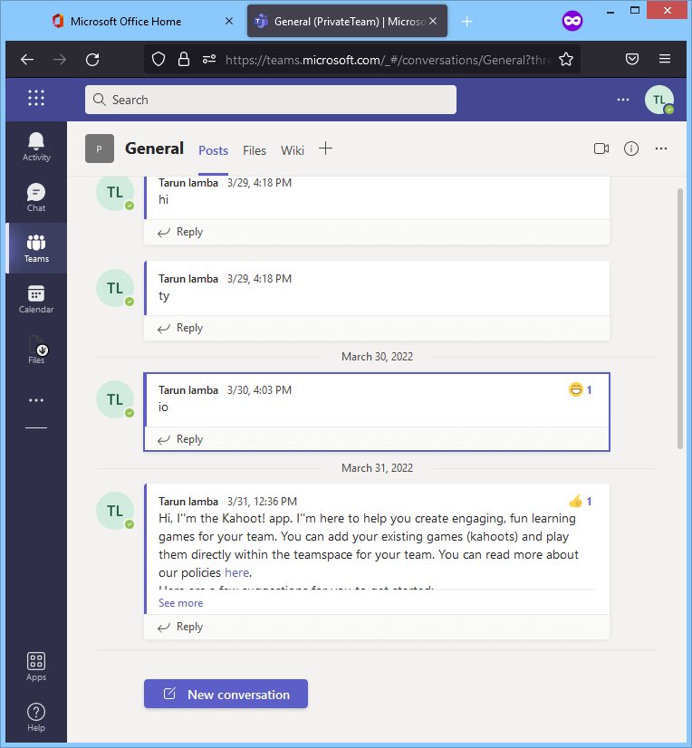 Go to the channel where you are missing the chats and Check if the missing chats are present