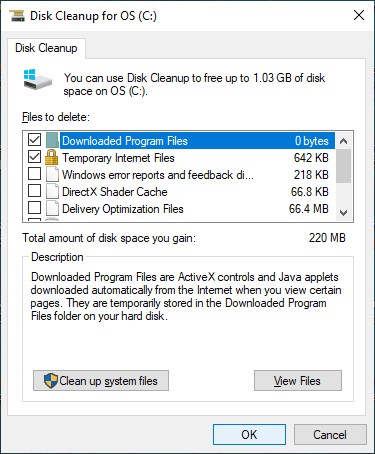 Disk Cleanup