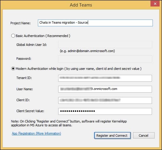 Using modern authentication method