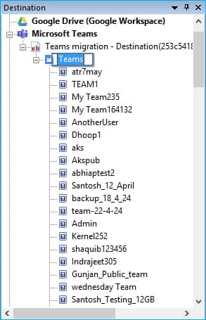 software is connected to the destination