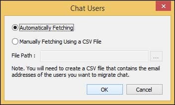 click on the ellipsis to fetch chat users