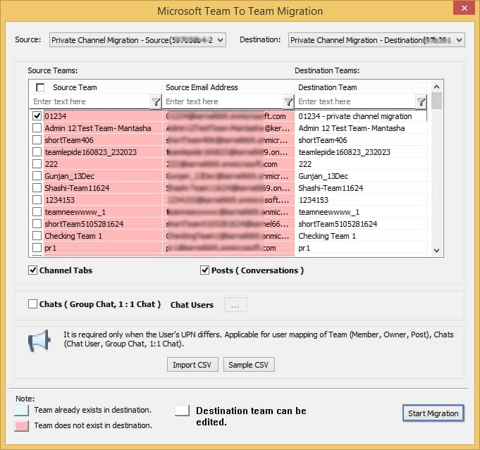 Start migration